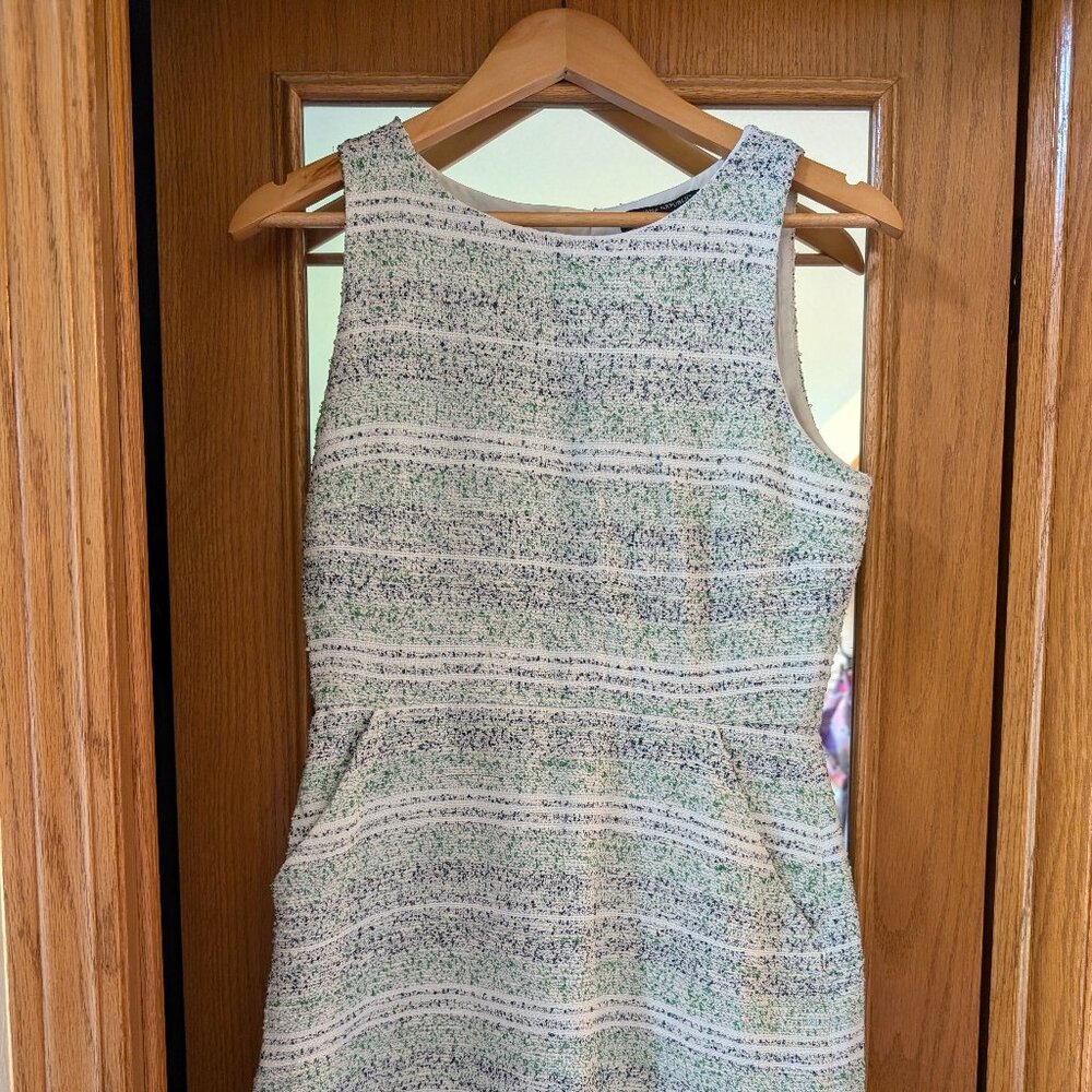 Banana Republic Green Tweed Sheath Dress
